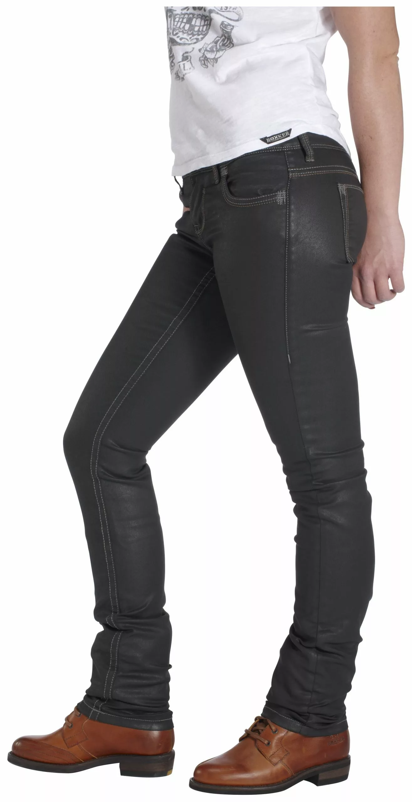 Textile Pants Rokker Diva Black Women's Jeans (27X34) - Image 3