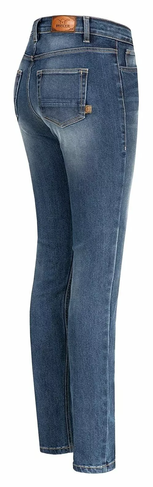 Textile Pants Rokker RokkerTech High Waisted Slim Women's Jeans - Closeout - Image 3